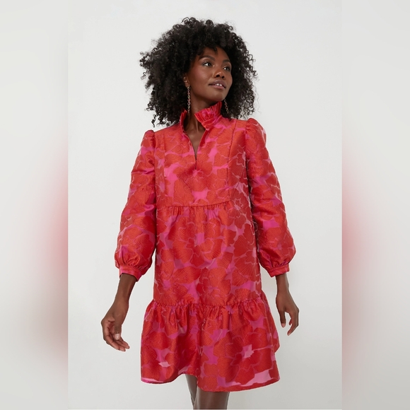 Tuckernuck Red and Pink Floral Mini Dress - Picture 1 of 13